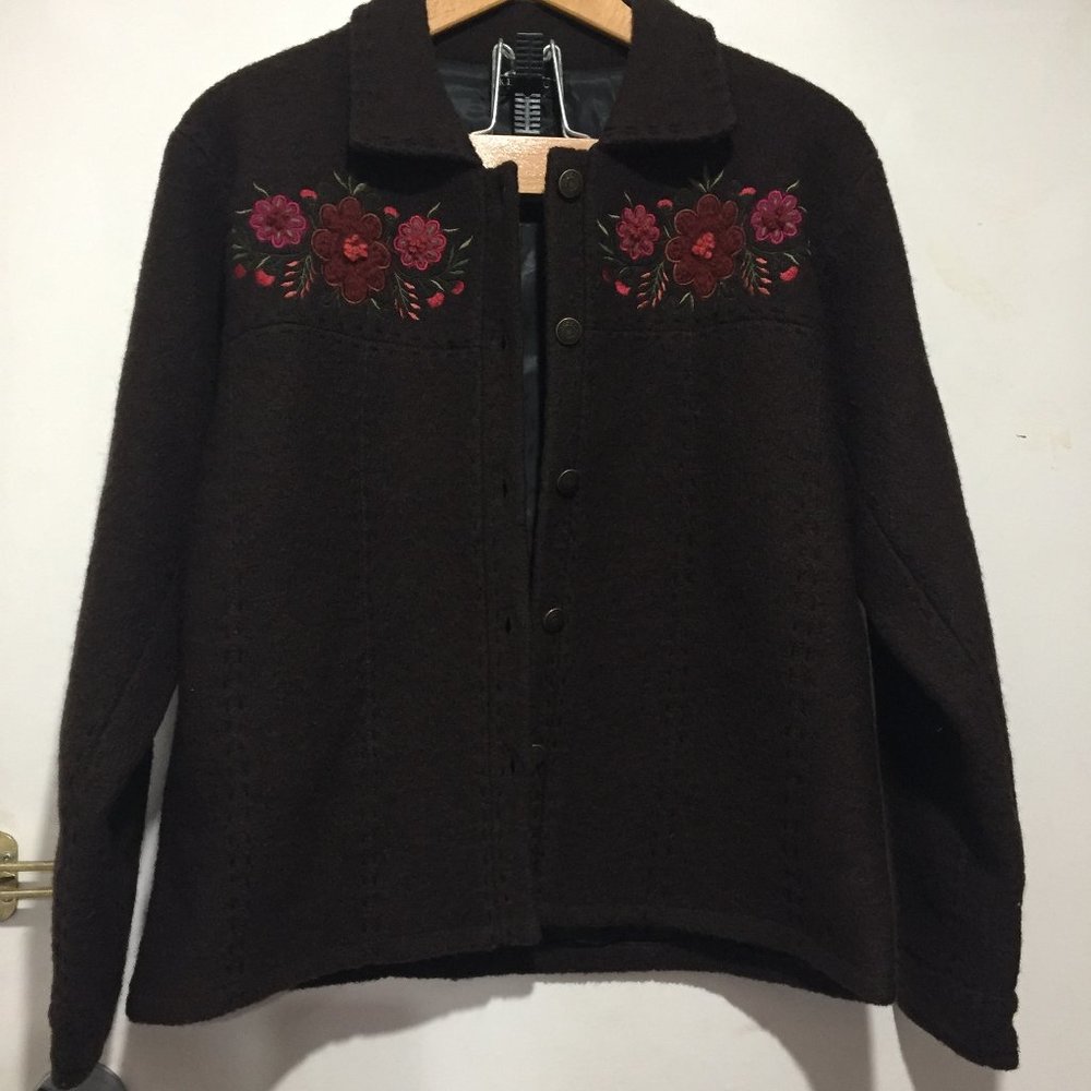 VINTAGE ICELANDIC DESIGN WOOL JACKETS SIZE L